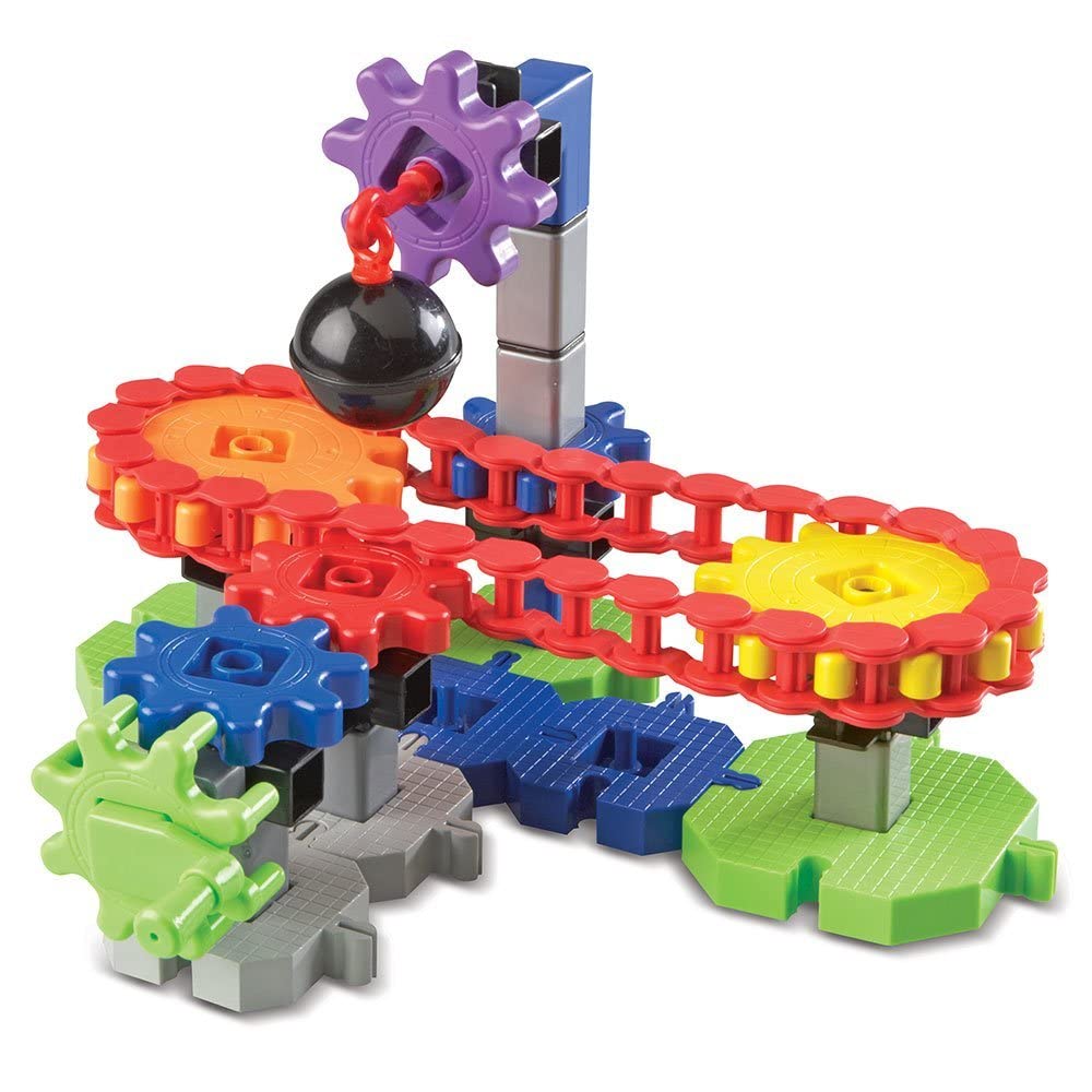 Learning Resources durable, colorful pieces support repeated building sessions