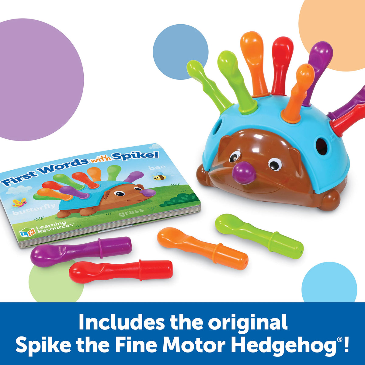 Learning Resources First Words board book full-color pages engage multisensory reading and fine motor play
