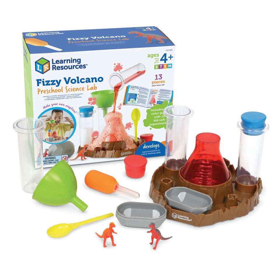 Learning Resources Fizzy Volcano kit cover image — kid-friendly STEM play at home.