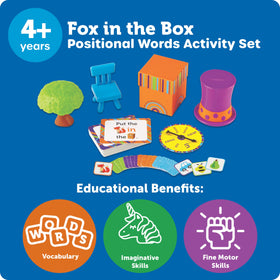 Learning Resources Fox in the Box 40 double-sided activity cards offer varied skills.