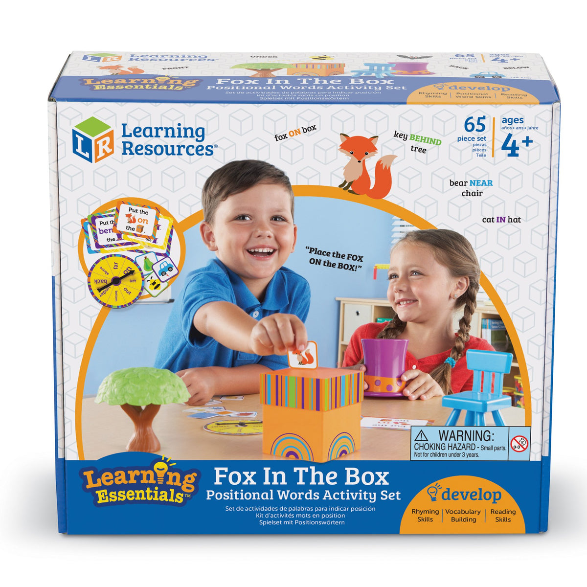 Learning Resources Fox in the Box durable plastic pieces withstand active use.