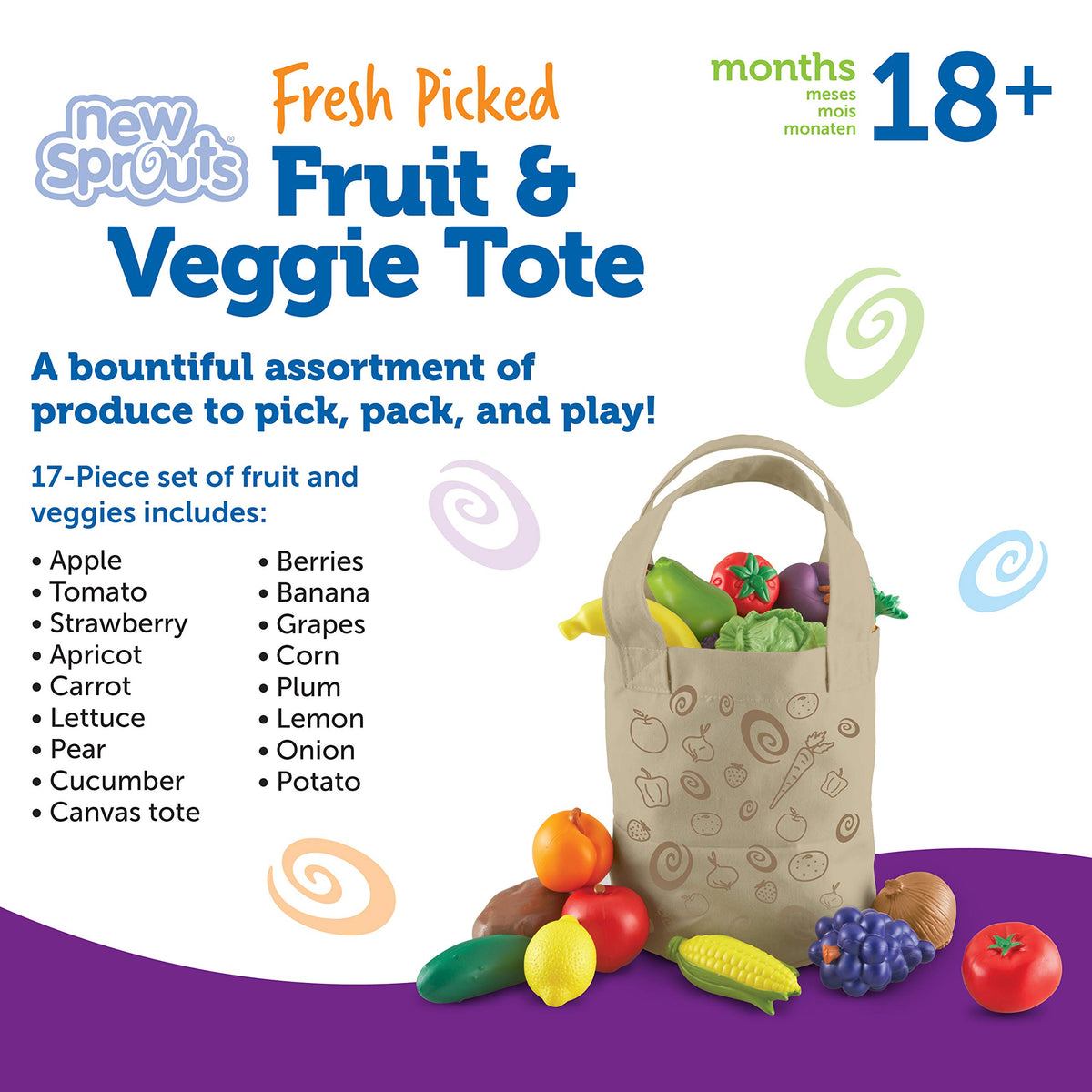 Eco-friendly tote by Learning Resources promoting durable, reusable play set
