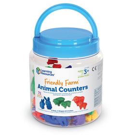 Learning Resources Friendly Farm Animal Counters soft tactile counters for pretend play