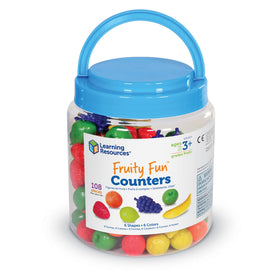 Learning Resources Fruity Fun Counters colors support counting, sorting, and patterning activities.