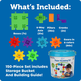 Learning Resources Gears! Gears! Gears! bright blue pieces invite creative hands-on learning sessions