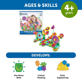 Learning Resources Gears Build & Bloom gear set fosters problem solving with simple mechanics
