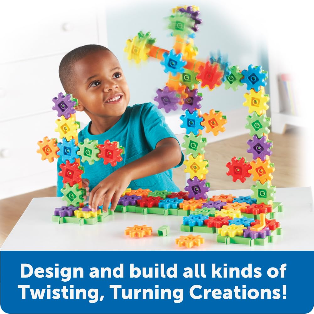 Learning Resources Gears! Gears! Gears! gear pieces promote fine motor skill development during play