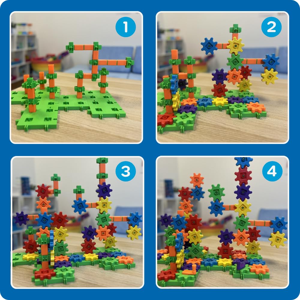 Learning Resources Gears! Gears! Gears! interlocking bases support open-ended STEM construction fun