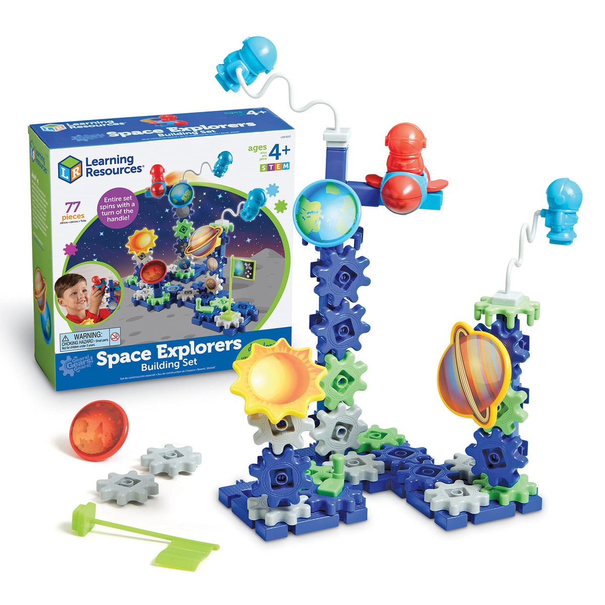 Learning Resources Gears! Space Explorers astronauts stimulate imaginative building and fine motor skills.