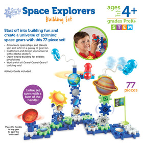 Learning Resources Gears! Space Explorers flag encourages display of kids' space designs.