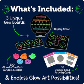 Learning Resources Geo-Glow Art collection helps classrooms or homes inspire creative learning