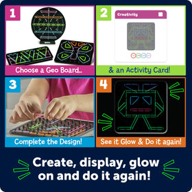 Learning Resources Geo-Glow Art Kit display-ready projects glow in the dark