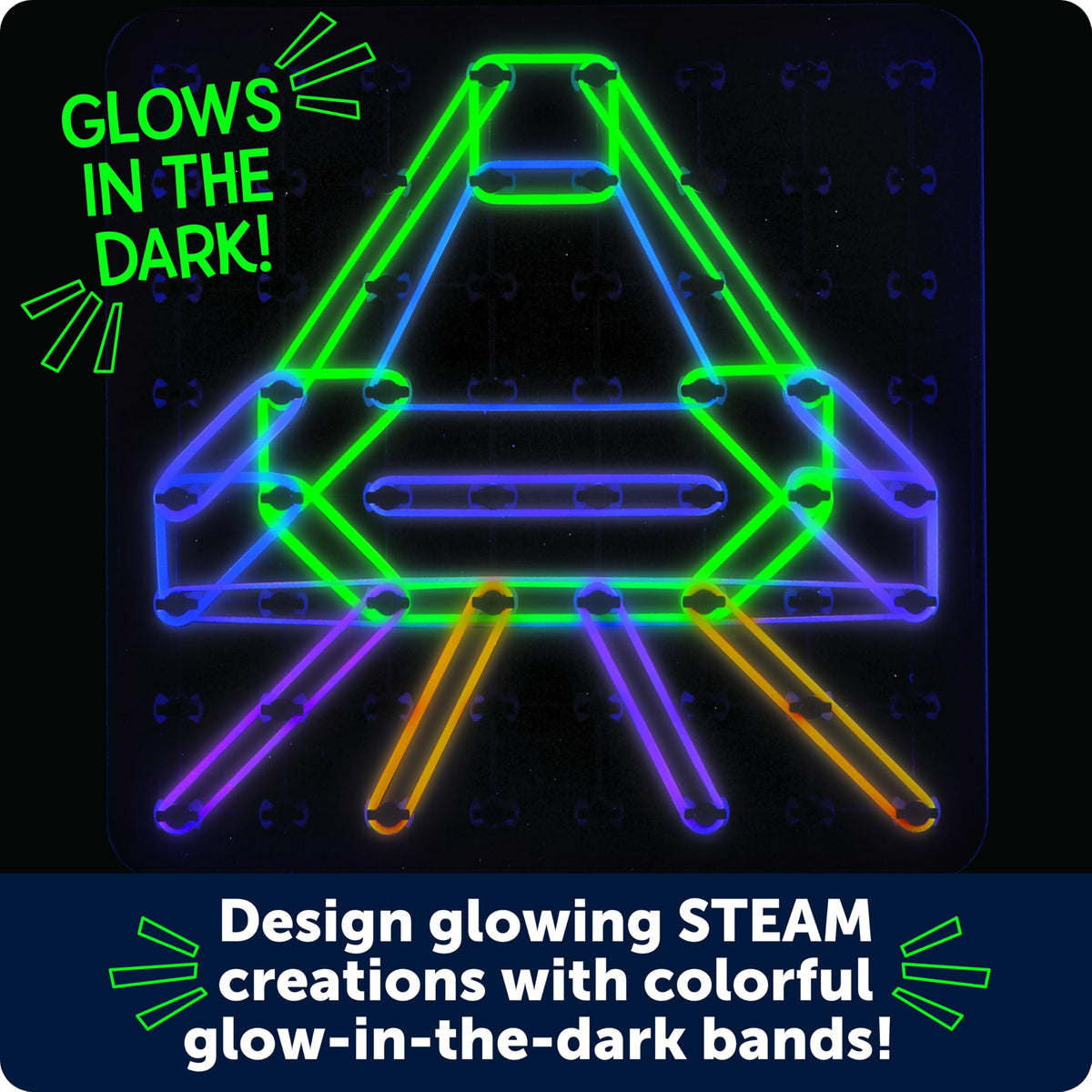 Learning Resources Geo-Glow glow-bands in vibrant colors for imaginative screen-free play
