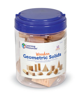 Learning Resources storage jar with geometric solids for tidy lesson setup