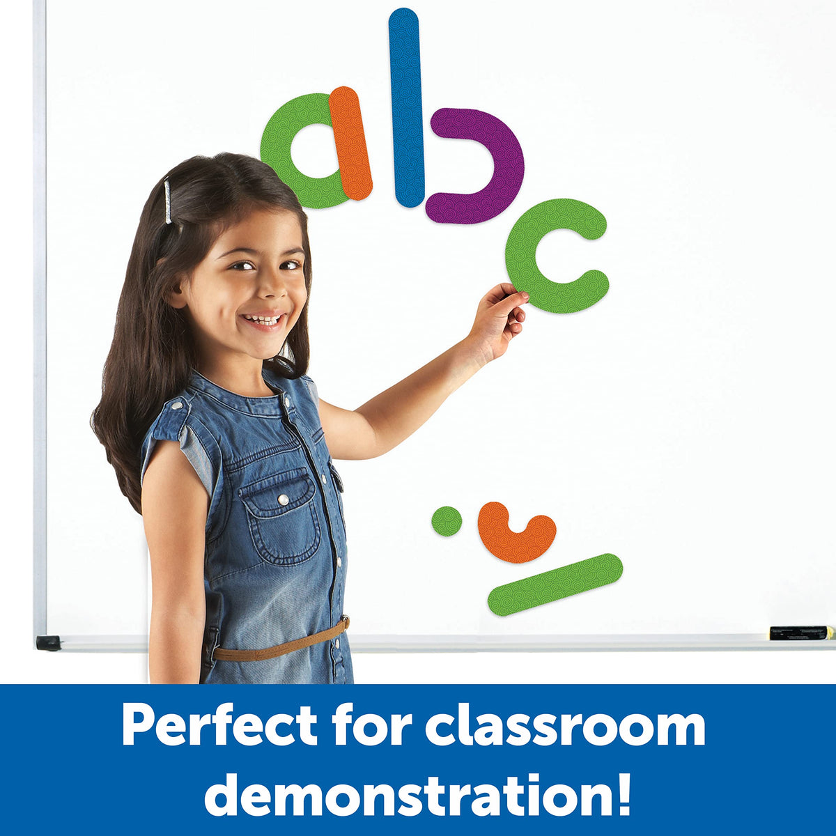 Learning Resources Giant Magnetic Letter Construction includes 60 pieces for limitless letter-building exploration