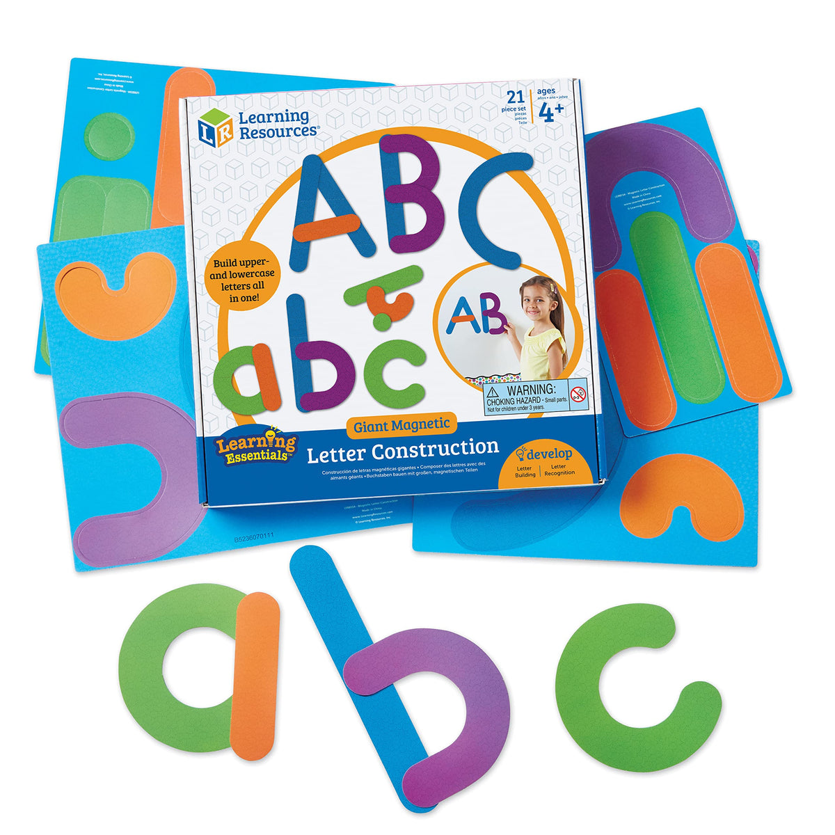 Learning Resources Giant Magnetic Letter Construction letters on a board support early literacy exploration