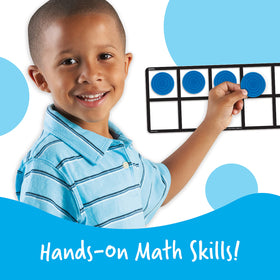 Learning Resources giant ten frame set green and blue discs support collaborative math activities