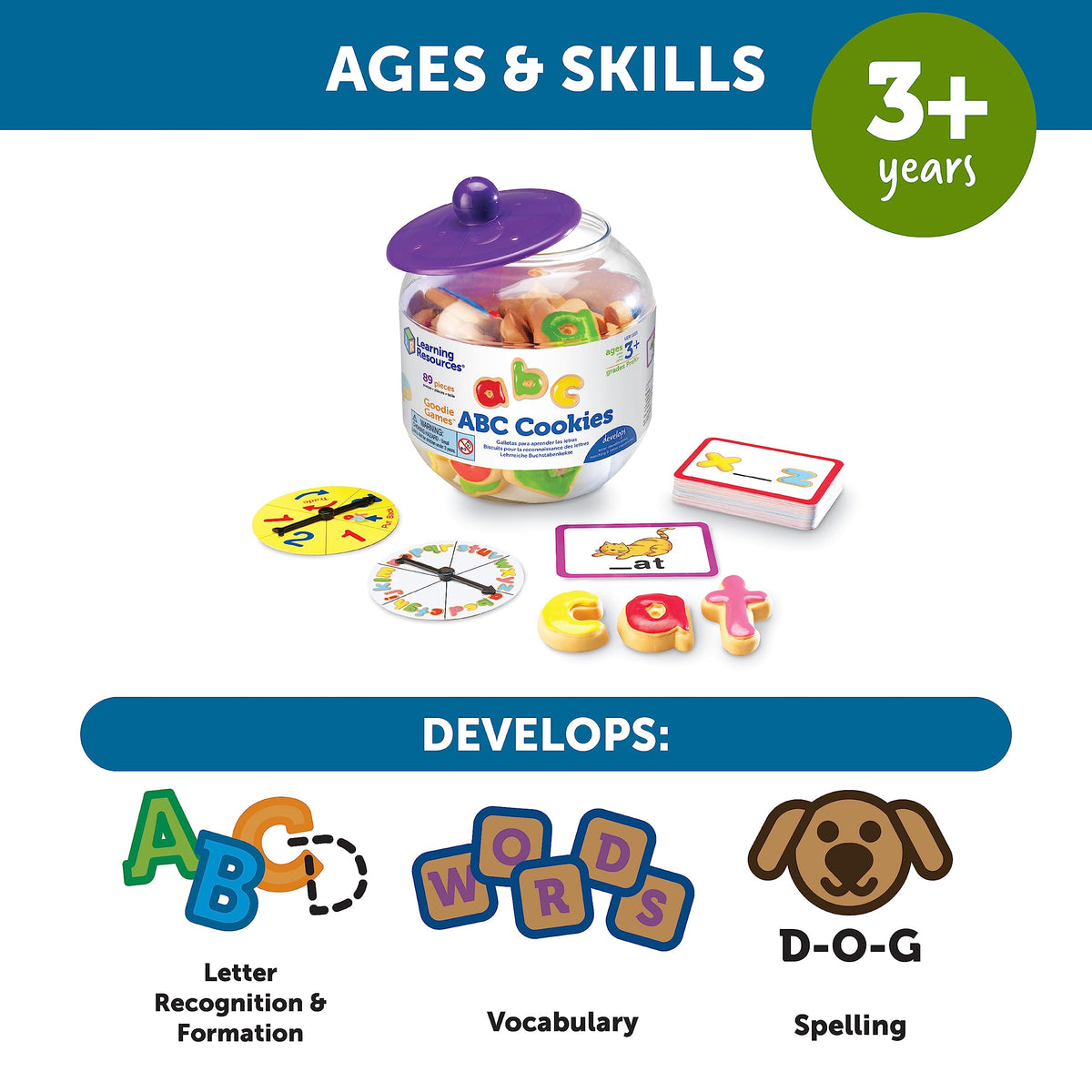 Learning Resources Goodie Games ABC Cookies calm quiet time with hands-on activities.