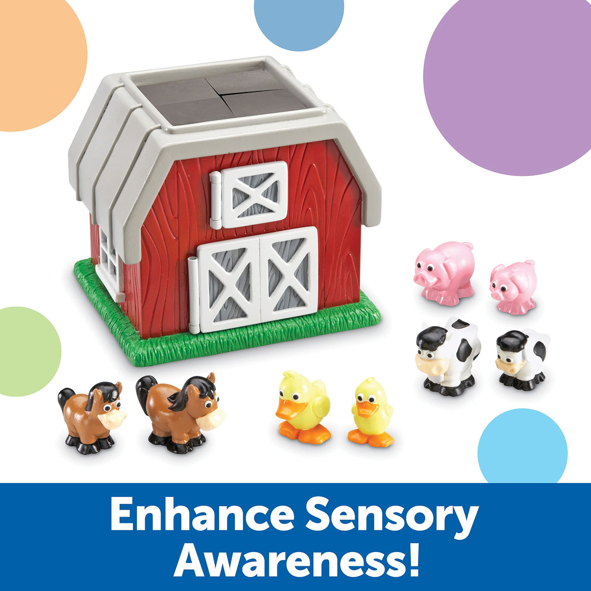 Learning Resources Hide-N-Go Moo duck figures for tactile discovery.