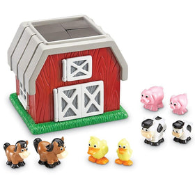 Learning Resources Hide-N-Go Moo horse figures for size and color learning.