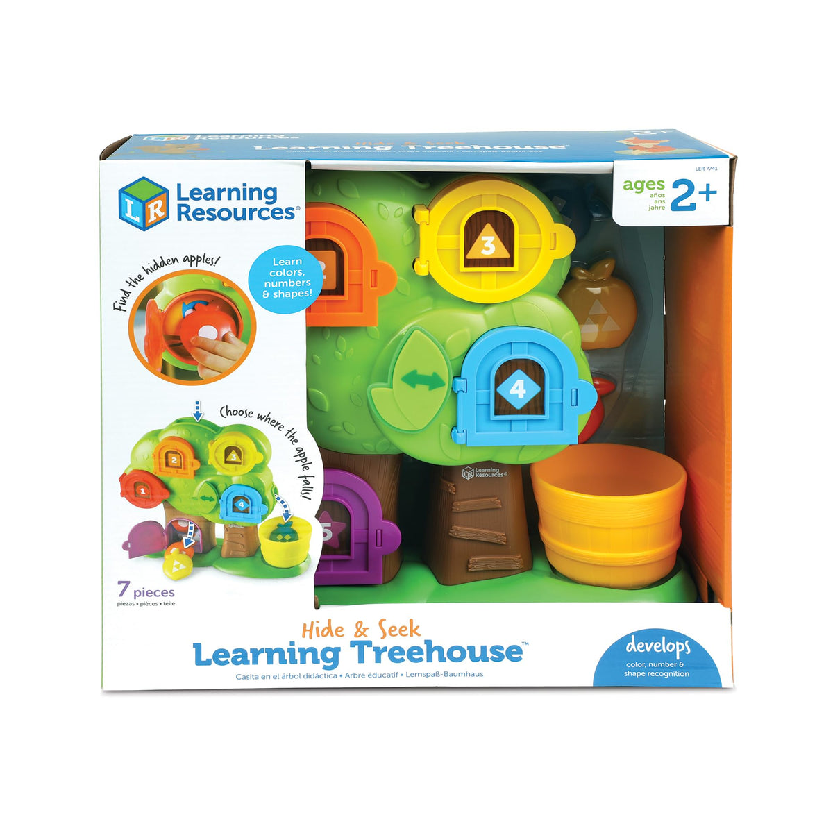 Learning Resources Hide & Seek Treehouse animals behind doors encourage matching and sorting.