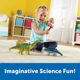 Learning Resources jumbo Ankylosaurus 13in, sturdy toy for hands-on exploration and stacking.