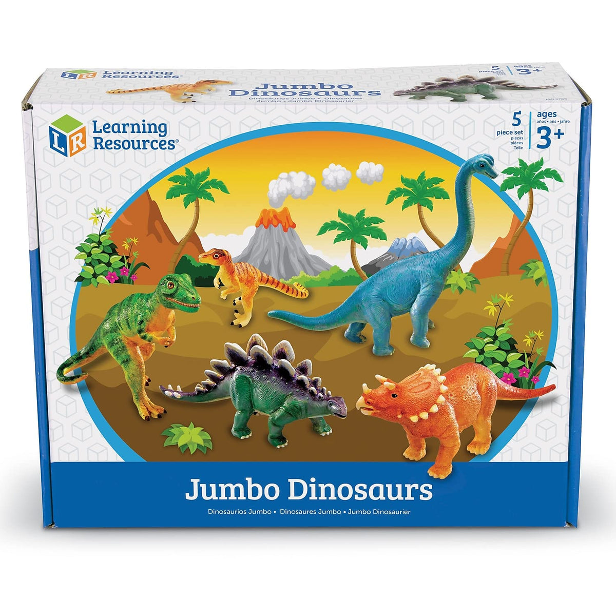 Learning Resources jumbo Brachiosaurus figure, large hands-friendly for toddlers.