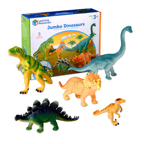 Learning Resources jumbo T-Rex figure, durable and lifelike for imaginative play.