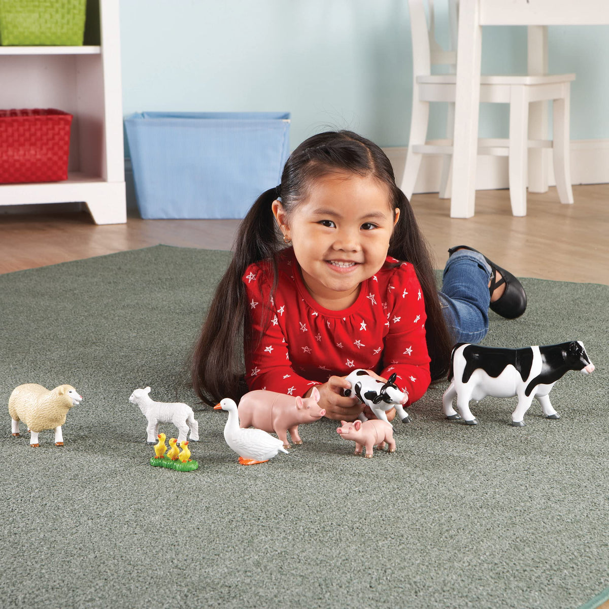 Learning Resources jumbo farm animals goose and goslings for nurturing storytelling and fine motor skill practice