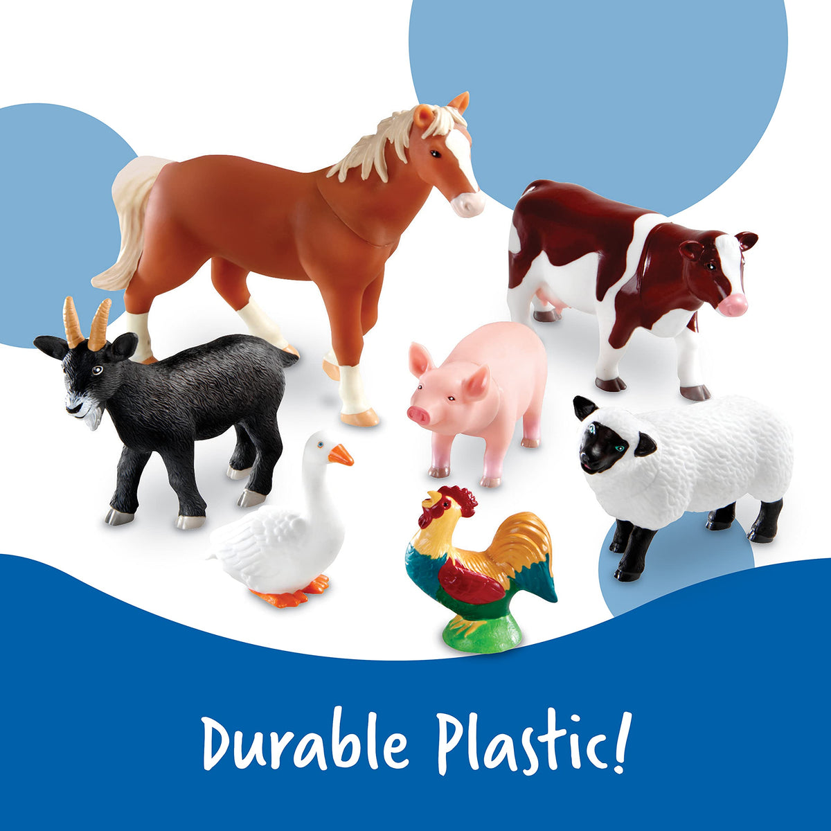 Learning Resources Jumbo Farm Rooster: color-rich figure boosts storytelling and scene-building.