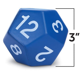 Learning Resources jumbo foam d12 dice support classroom safe tabletop play