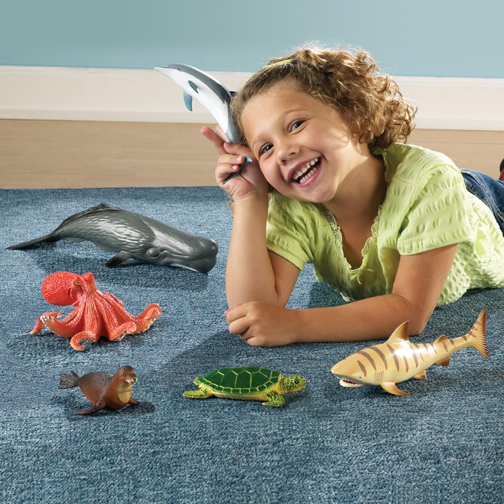 Learning Resources jumbo ocean seal sturdy easy to clean toy for pretend beach and ocean scenes