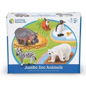 Learning Resources Jumbo Zoo Polar Bear toy designed for durable desk-side fun.