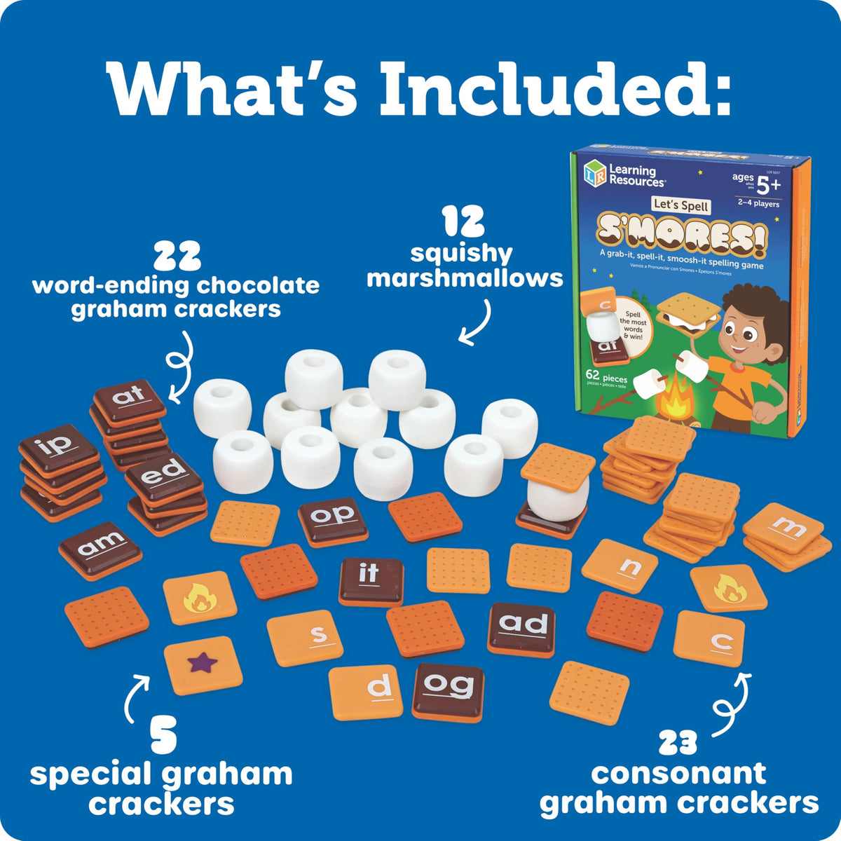 Learning Resources Let's Spell S'mores trusted by teachers and therapists for engagement.