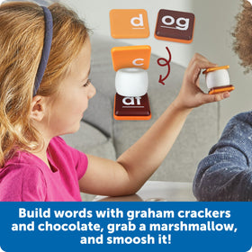 Learning Resources Let's Spell S'mores squishy marshmallows invite hands-on play and exploration.