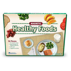 Learning Resources lifelike food magnets inspire sorting, matching, and vocabulary development.