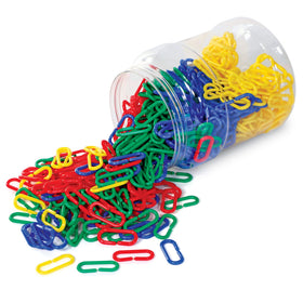 Teacher guide and Rainbow Links on classroom table from Learning Resources