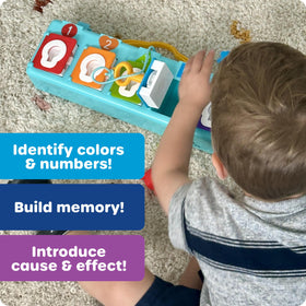 Learning Resources Lock & Key Clubhouse animal figures aid counting, color recognition, and memory.