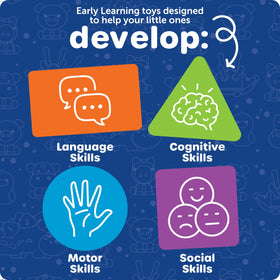 Learning Resources Lock & Key Clubhouse counting from 1 to 5 through interactive play.
