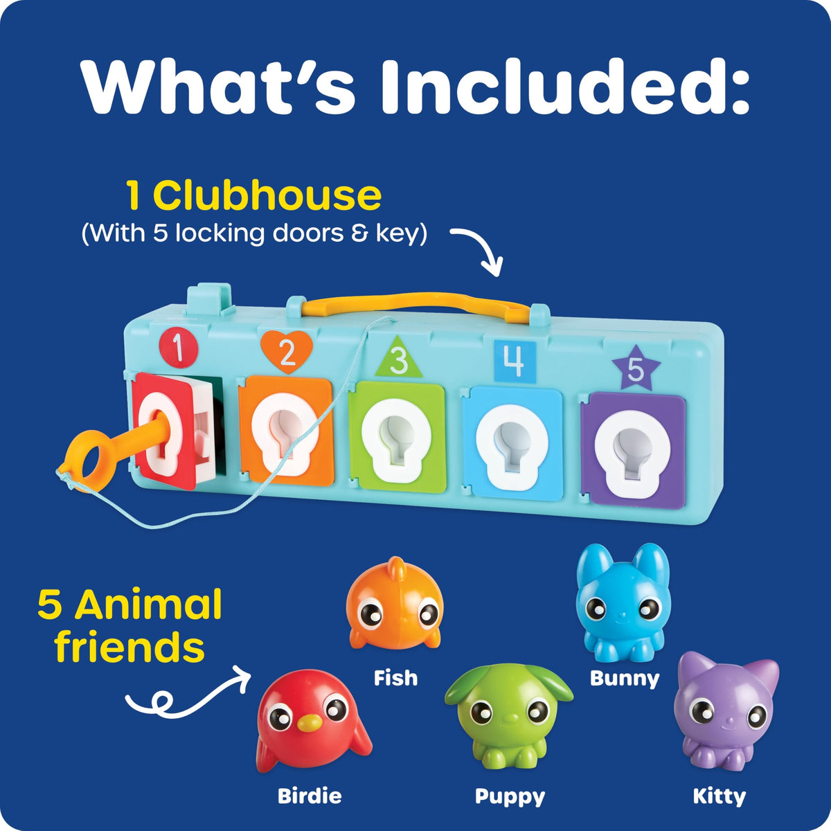 Learning Resources Lock & Key Clubhouse parent guide supports at-home learning activities.