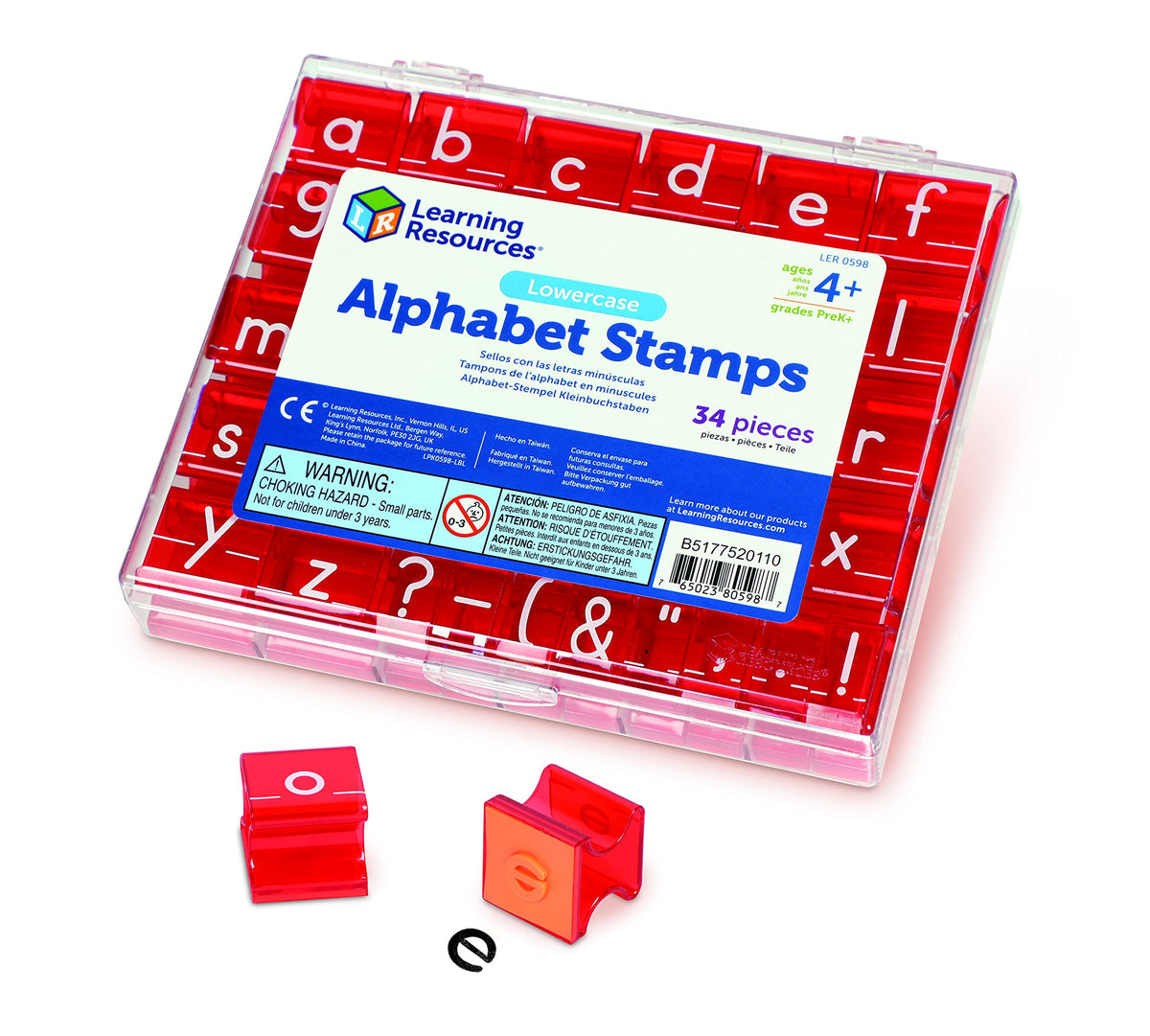 Learning Resources lowercase alphabet stamps show letters for hands-on spelling practice
