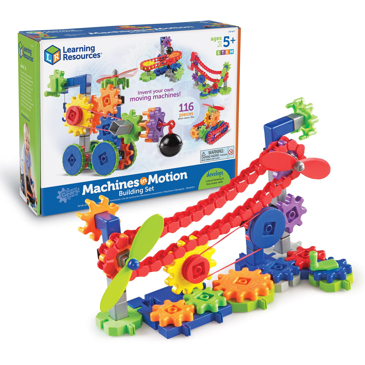 Learning Resources Machines in Motion 116-piece set for hands-on STEM exploration