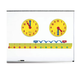 Learning Resources 10-inch clock on magnetic board for start and end time demonstrations