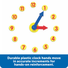 Learning Resources Magnetic Numbers Foam clock aids manipulatives and flexible practice with letters.