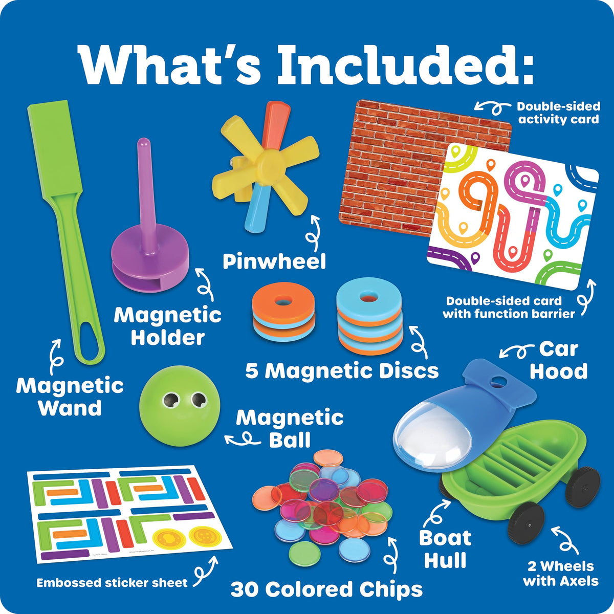 Learning Resources Magnetworks durable plastic pieces for hands-on science play.