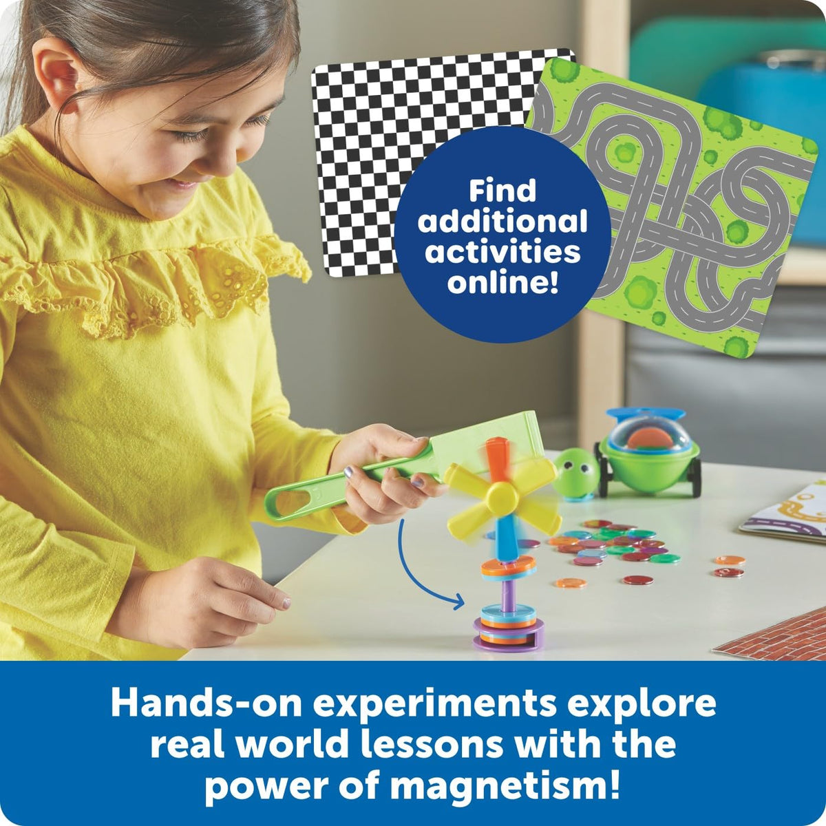 Learning Resources Magnetworks levitating discs illustrate magnetic levitation and balance.