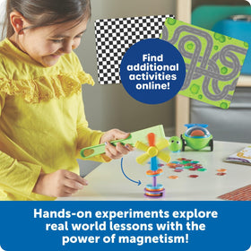 Learning Resources Magnetworks levitating discs illustrate magnetic levitation and balance.