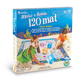 Learning Resources Make a Splash 120 Mat Floor Game cover with ocean motif for engagement