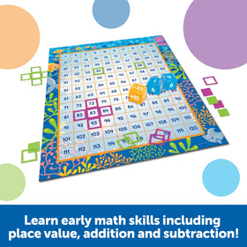 Learning Resources Make a Splash 120 Mat Floor Game number path guides counting relationships