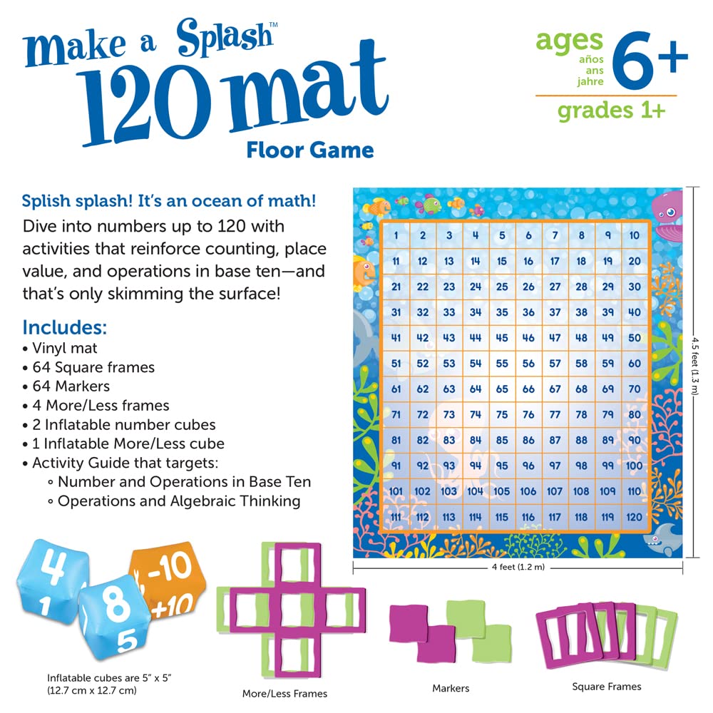 Learning Resources Make a Splash 120 Mat Floor Game ocean adventure theme boosts engagement